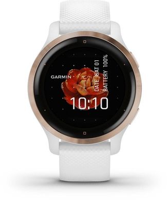 Смарт-часы Garmin Venu 2S Rose Gold Bezel with White Case and Silicone Band (010-02429-13/03)