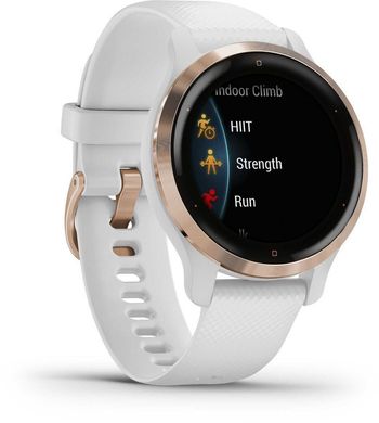 Смарт-годинник Garmin Venu 2S Rose Gold Bezel with White Case and Silicone Band (010-02429-13/03)