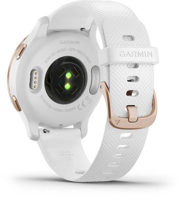 Смарт-годинник Garmin Venu 2S Rose Gold Bezel with White Case and Silicone Band (010-02429-13/03)