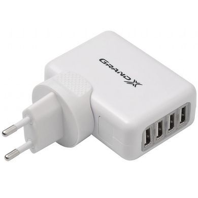Зарядное устройство Grand-X USB*4, 5V, 4.3A (CH-995)