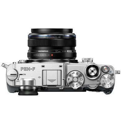 Цифровой фотоаппарат OLYMPUS PEN-F 17mm 1:1.8 Kit silver/black (V204063SE000)