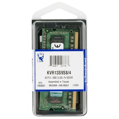 Модуль памяти для ноутбука SoDIMM DDR3 4GB 1333 MHz Kingston (KVR13S9S8/4)
