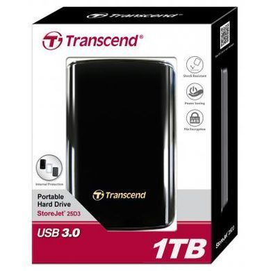 Внешний жесткий диск 2.5" 1TB Transcend (TS1TSJ25D3)